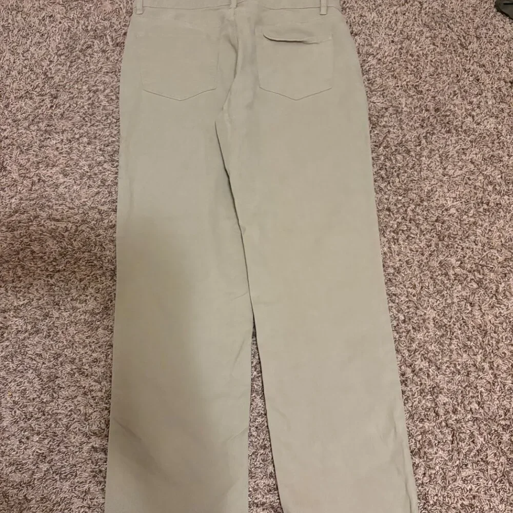 Amazon Essentials Khaki Pants W 34 L 32 Tan Beige Cotton Blend Zip Fly Straight